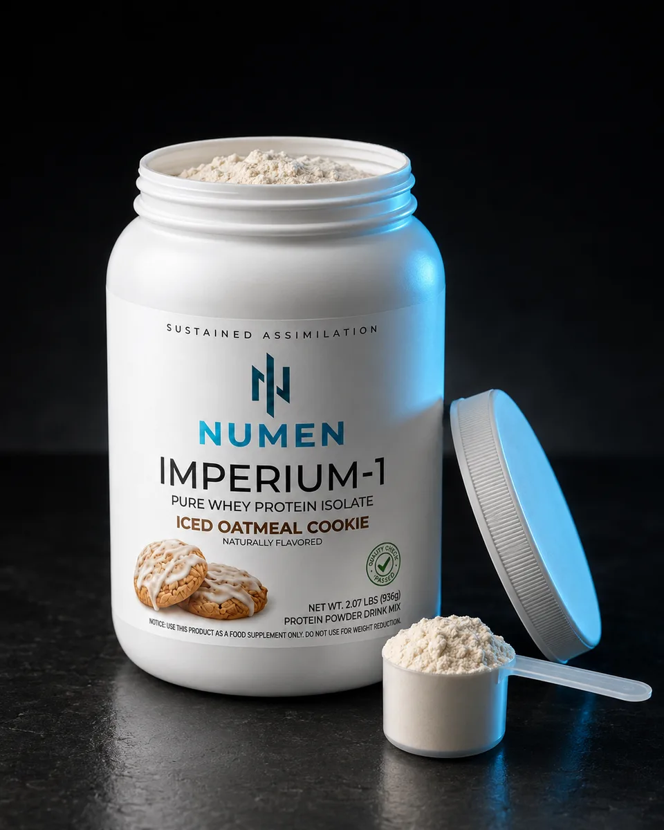 IMPERIUM-1 iced oatmeal, open with scoop