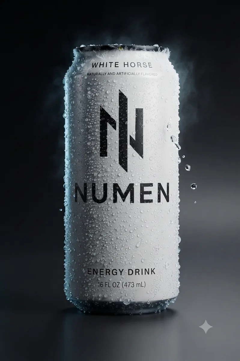 WHITE HORSE frosted can